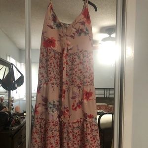 Multilayered floral dress